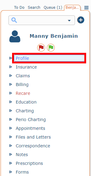 Profile Button