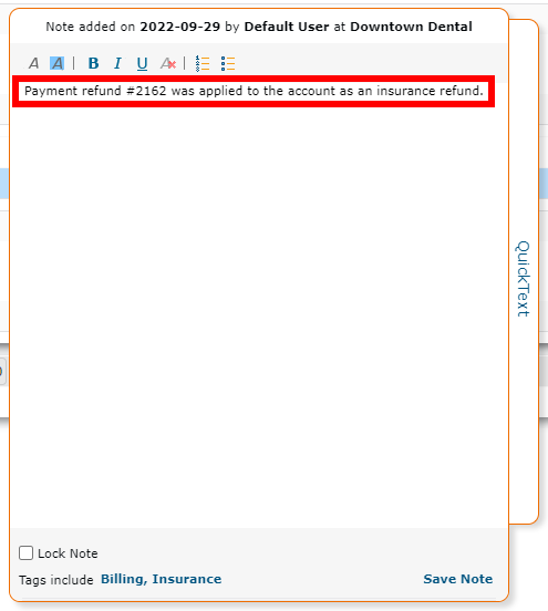 Enter note details