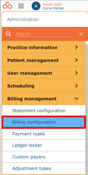 Billing Configuration Selection