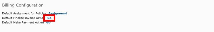 Default Finalize Invoice Action