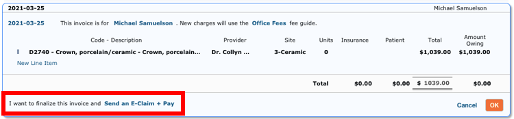 Updated Billing Module View