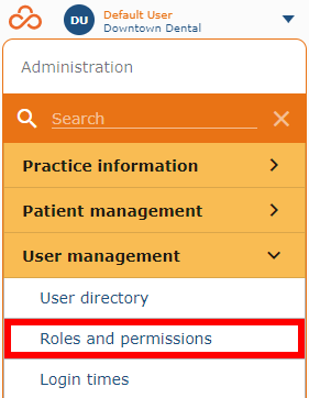 User Management Roles and Permissions