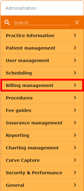 Billing management category