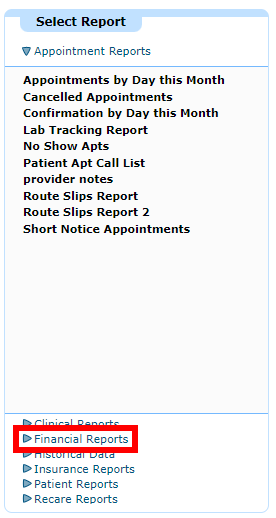 Financial reports category