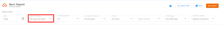 Select types filter