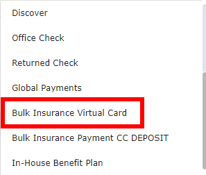 Select virtual card