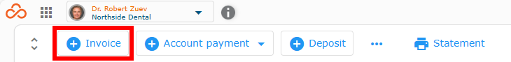 Add Invoice button