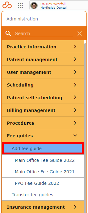 Add Fee Guide Button