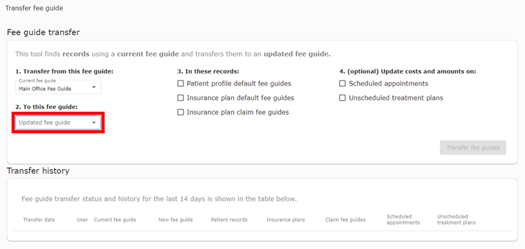 Transfer To Dropdown