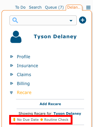 Recare attached