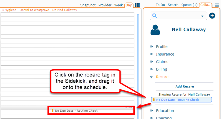 Drag to schedule