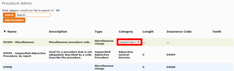 Category Dropdown
