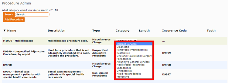 Select Category