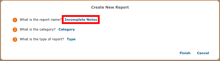 Naming the report