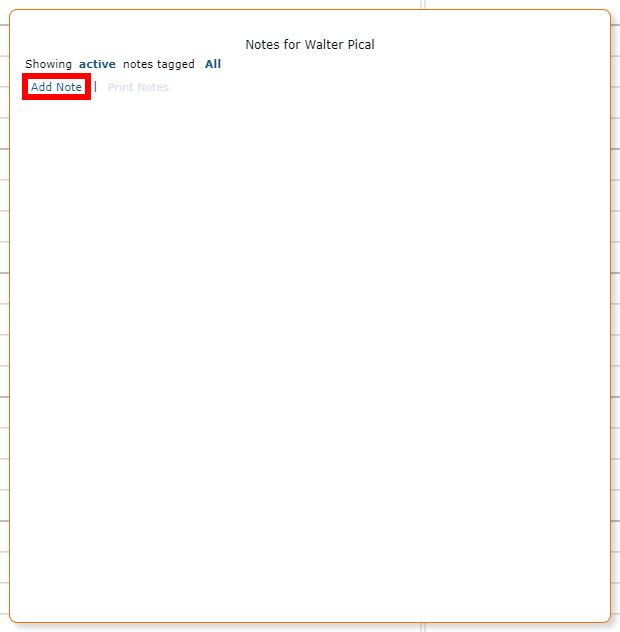 Add Note Button