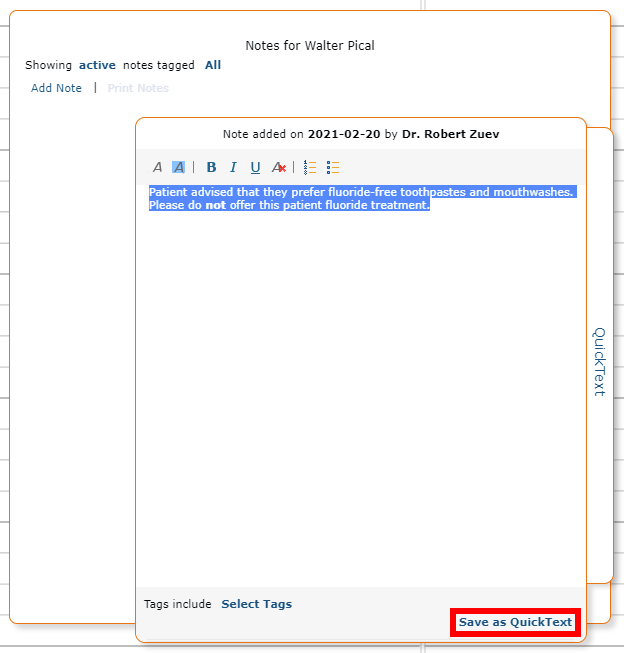 Save as QuickText
