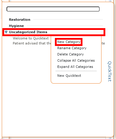 New Category Option