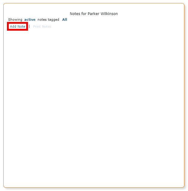 Add Note Button