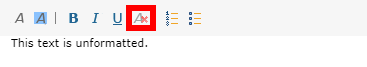 Remove Format Option