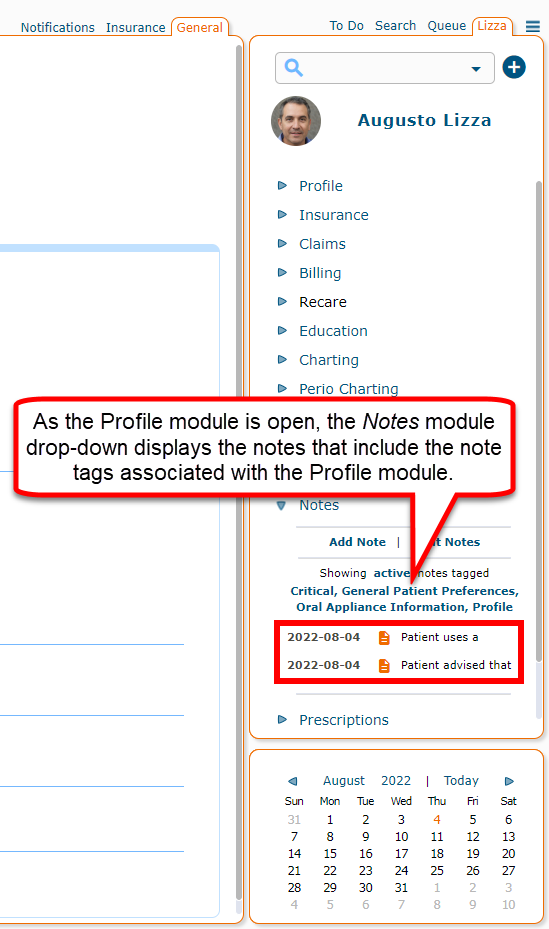 Module Specific Notes