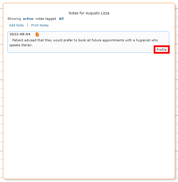 Saved Note View