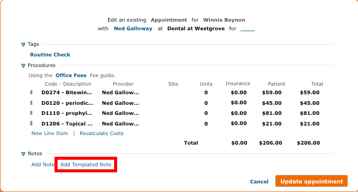 Appointment Dialog