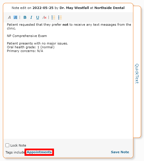 Tags Drop-down