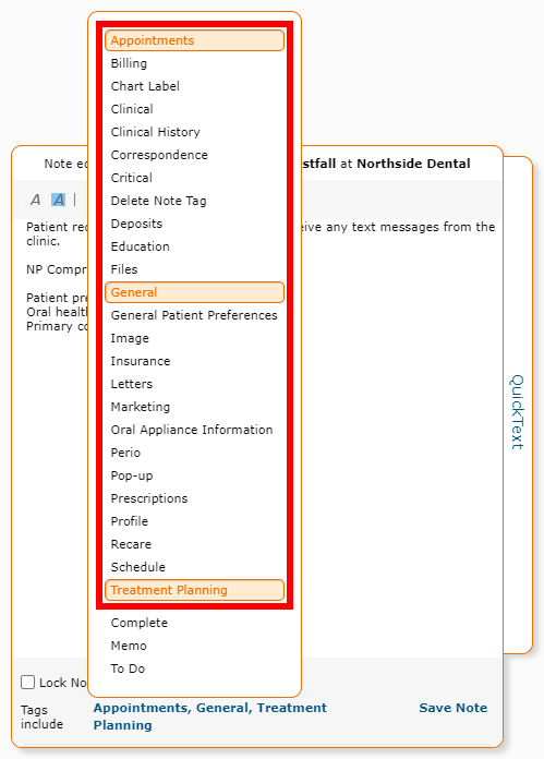 Selecting Tags