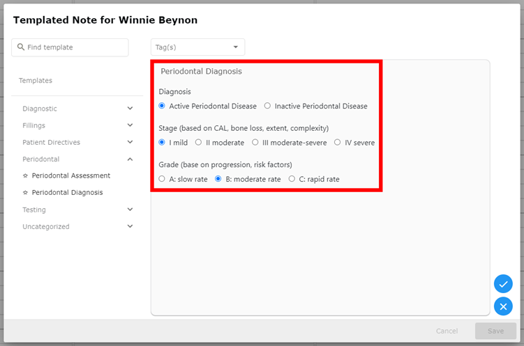 Filling Out Template