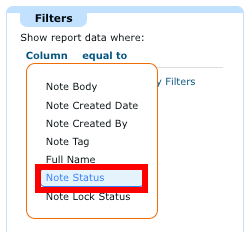Adding Status Filter