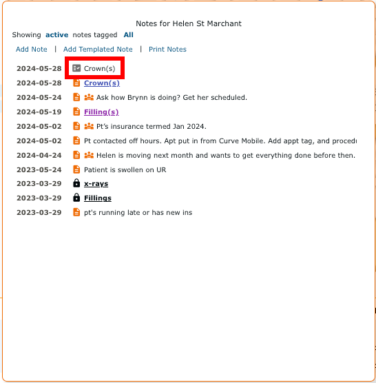 Notes Module View
