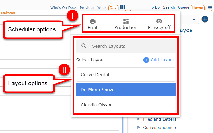 Layout Drop-down Sections