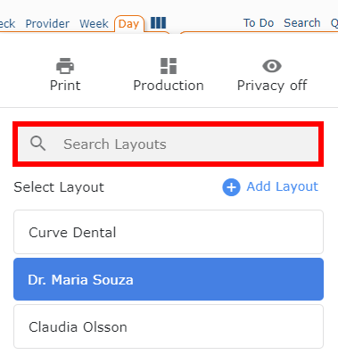 Searching Layouts