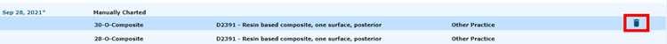 Delete Manual Item