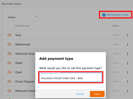 Add Payment Type