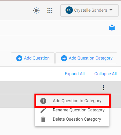 Add Question button