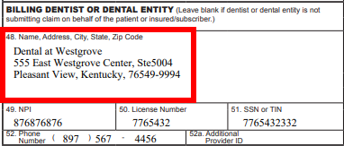 Billing 9 digit zip