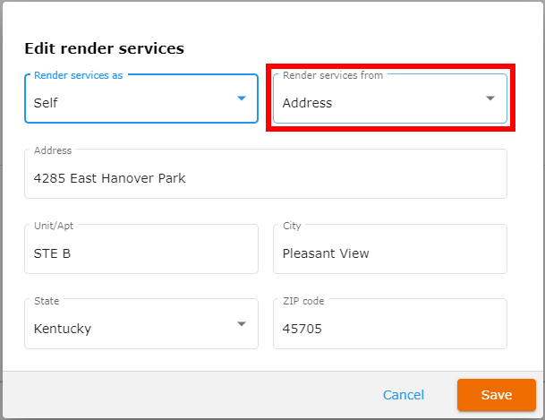 Rendered by address